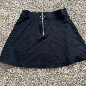 Forever 21 black zip mini skirt